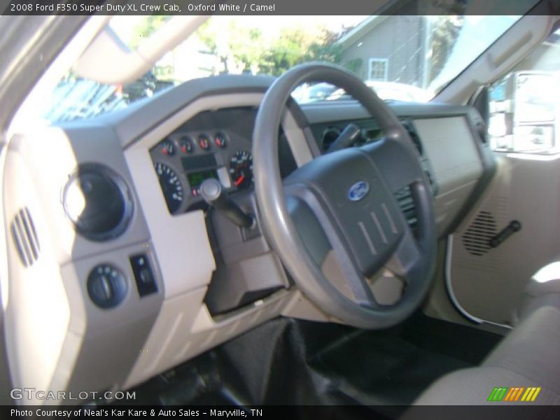 Oxford White / Camel 2008 Ford F350 Super Duty XL Crew Cab