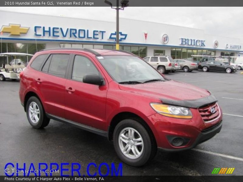 Venetian Red / Beige 2010 Hyundai Santa Fe GLS