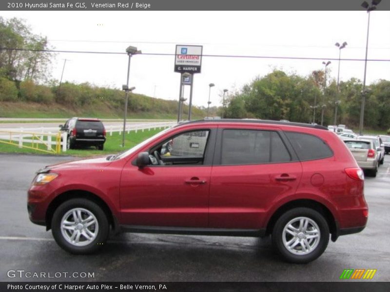Venetian Red / Beige 2010 Hyundai Santa Fe GLS