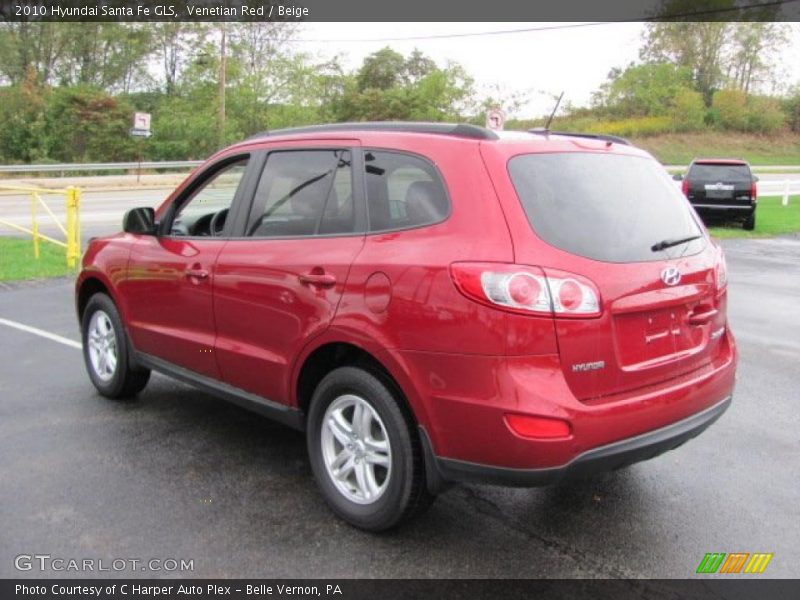 Venetian Red / Beige 2010 Hyundai Santa Fe GLS
