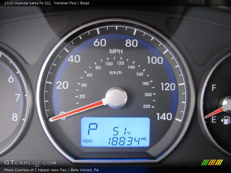 Venetian Red / Beige 2010 Hyundai Santa Fe GLS