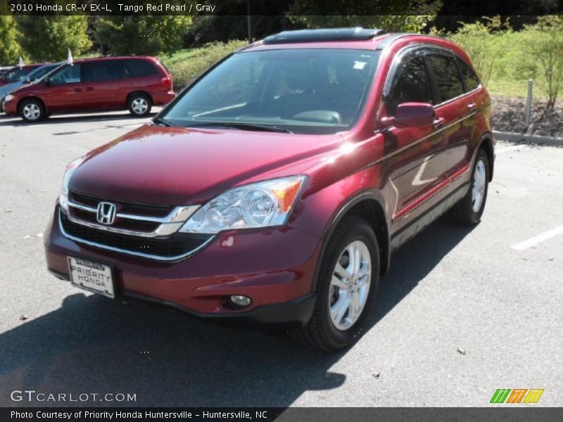 Tango Red Pearl / Gray 2010 Honda CR-V EX-L