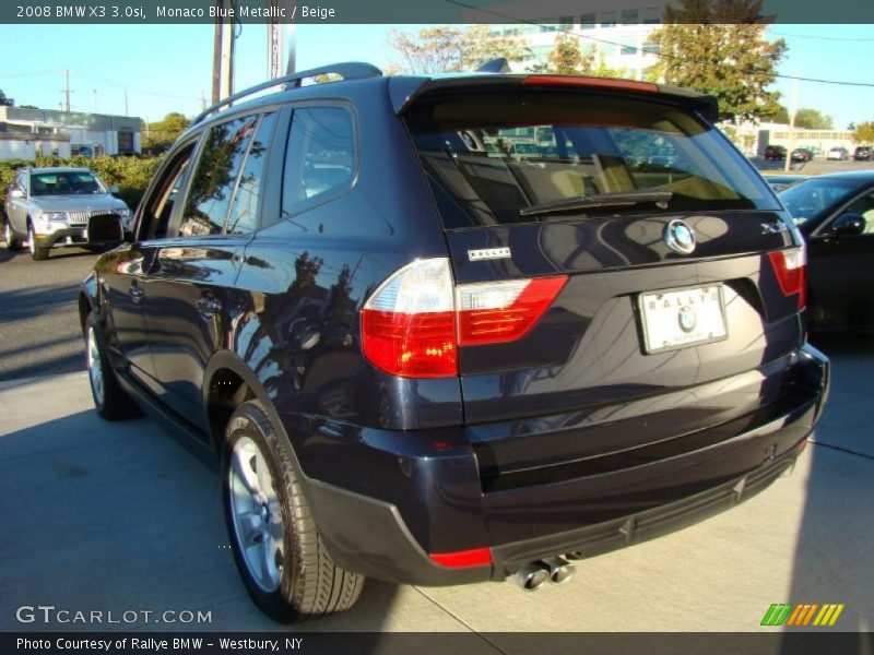 Monaco Blue Metallic / Beige 2008 BMW X3 3.0si