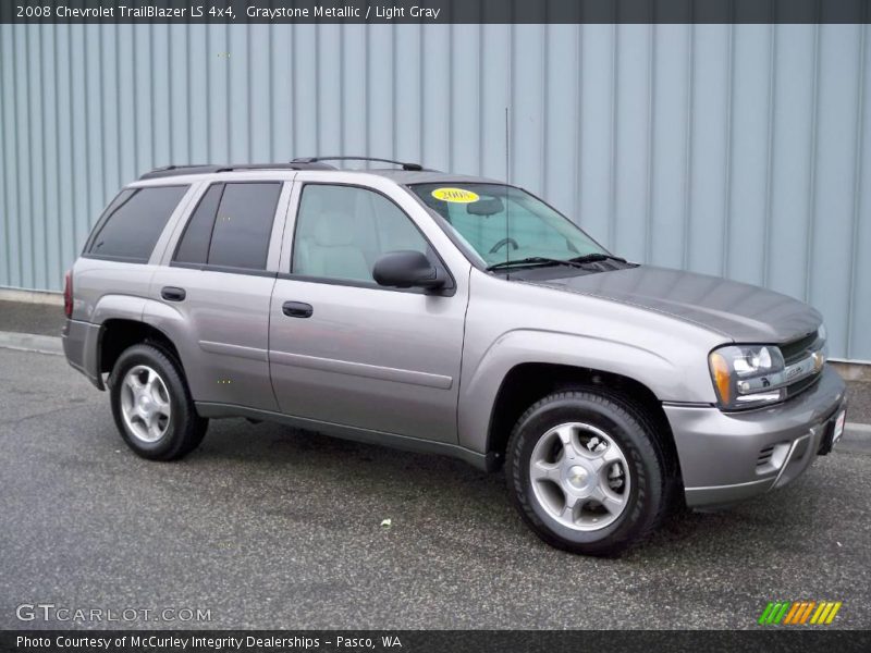 Graystone Metallic / Light Gray 2008 Chevrolet TrailBlazer LS 4x4