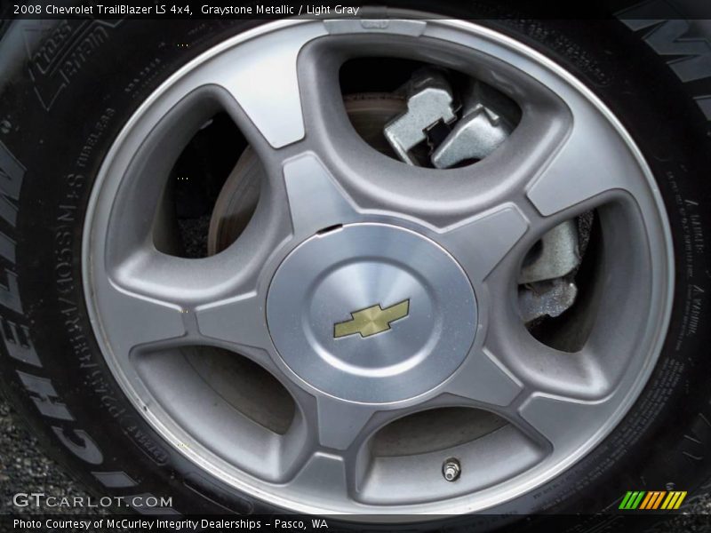 Graystone Metallic / Light Gray 2008 Chevrolet TrailBlazer LS 4x4