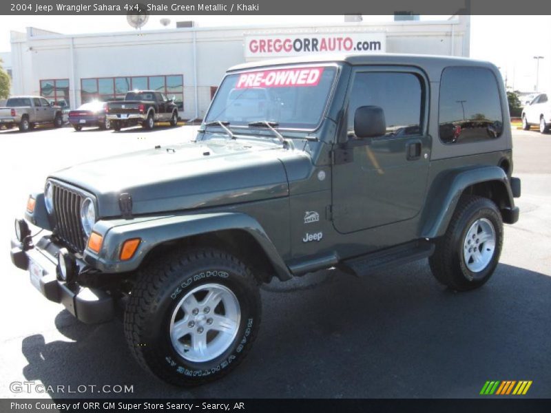 Shale Green Metallic / Khaki 2004 Jeep Wrangler Sahara 4x4