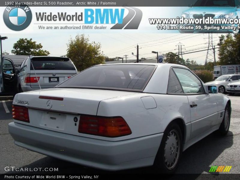 Arctic White / Palomino 1992 Mercedes-Benz SL 500 Roadster