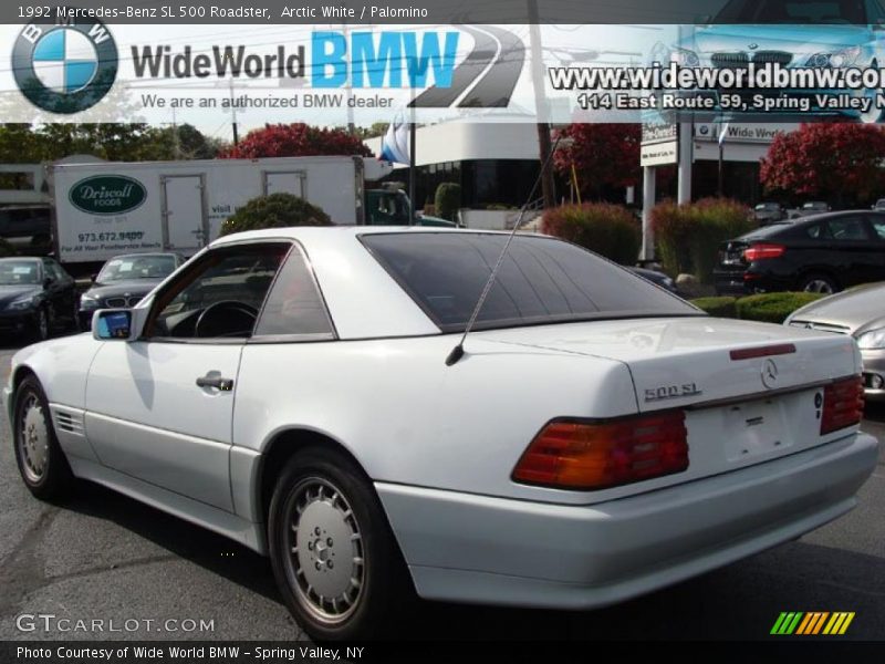 Arctic White / Palomino 1992 Mercedes-Benz SL 500 Roadster