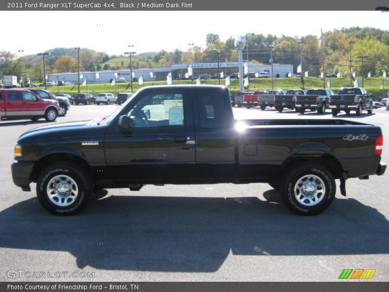 Black / Medium Dark Flint 2011 Ford Ranger XLT SuperCab 4x4