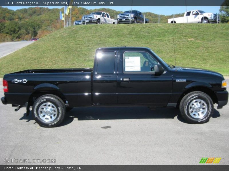Black / Medium Dark Flint 2011 Ford Ranger XLT SuperCab 4x4