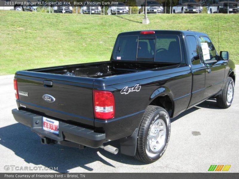 Black / Medium Dark Flint 2011 Ford Ranger XLT SuperCab 4x4