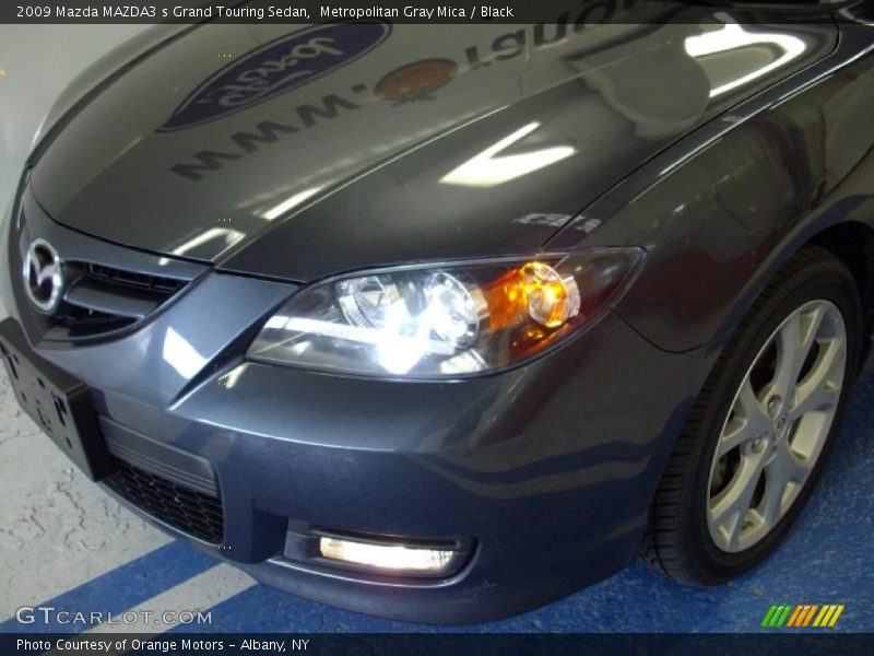 Metropolitan Gray Mica / Black 2009 Mazda MAZDA3 s Grand Touring Sedan