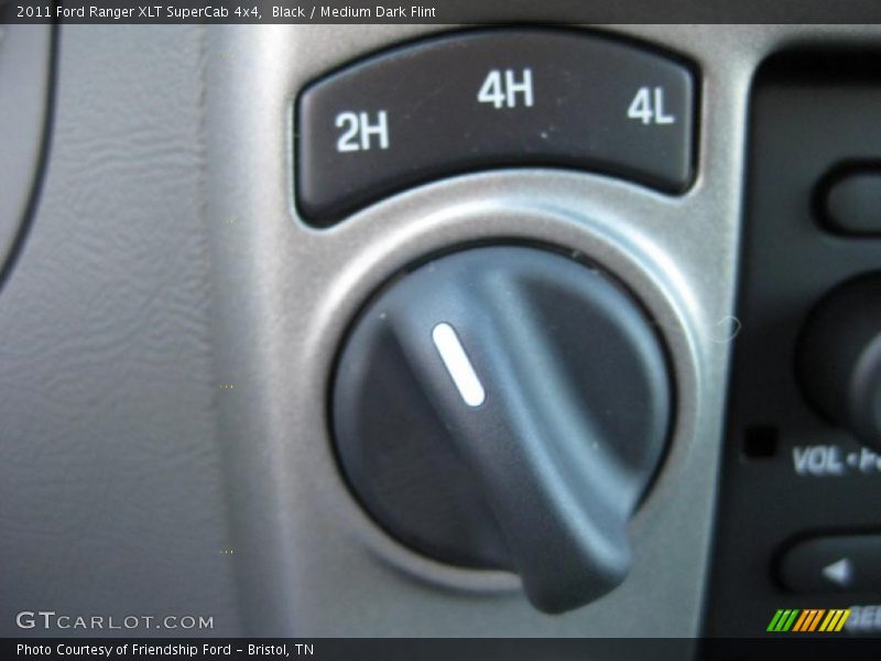 Controls of 2011 Ranger XLT SuperCab 4x4