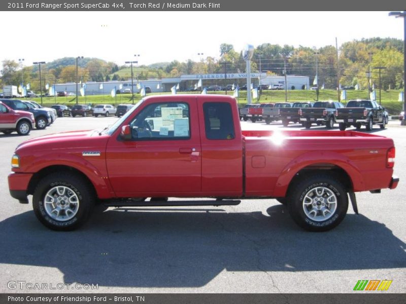 Torch Red / Medium Dark Flint 2011 Ford Ranger Sport SuperCab 4x4