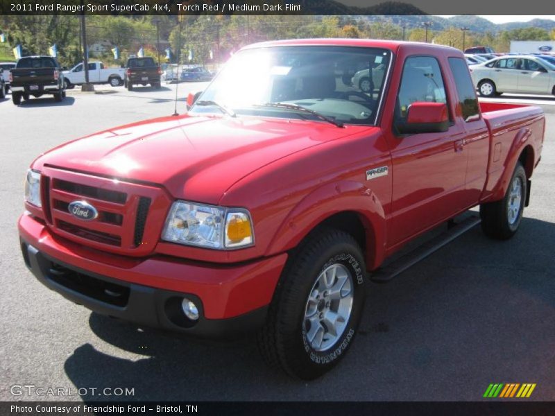Torch Red / Medium Dark Flint 2011 Ford Ranger Sport SuperCab 4x4