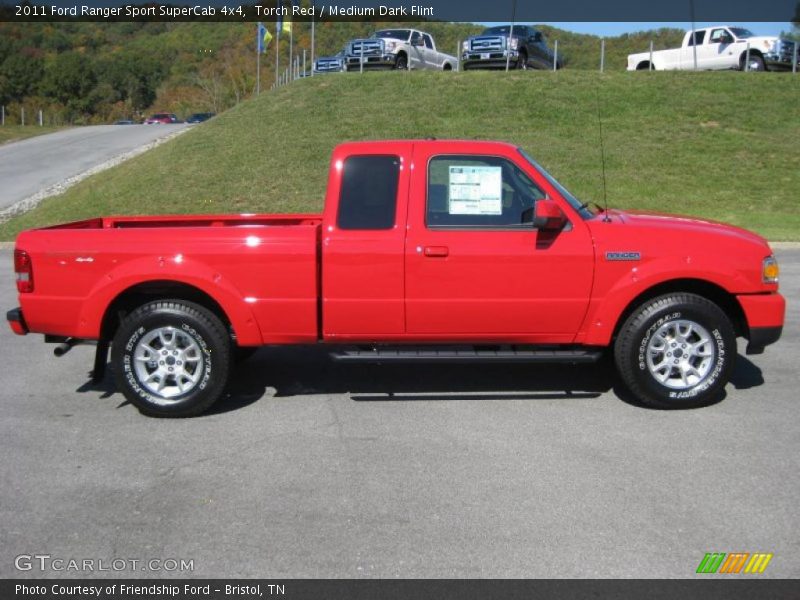 Torch Red / Medium Dark Flint 2011 Ford Ranger Sport SuperCab 4x4