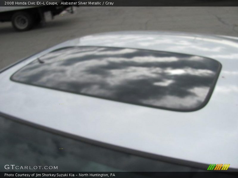 Alabaster Silver Metallic / Gray 2008 Honda Civic EX-L Coupe