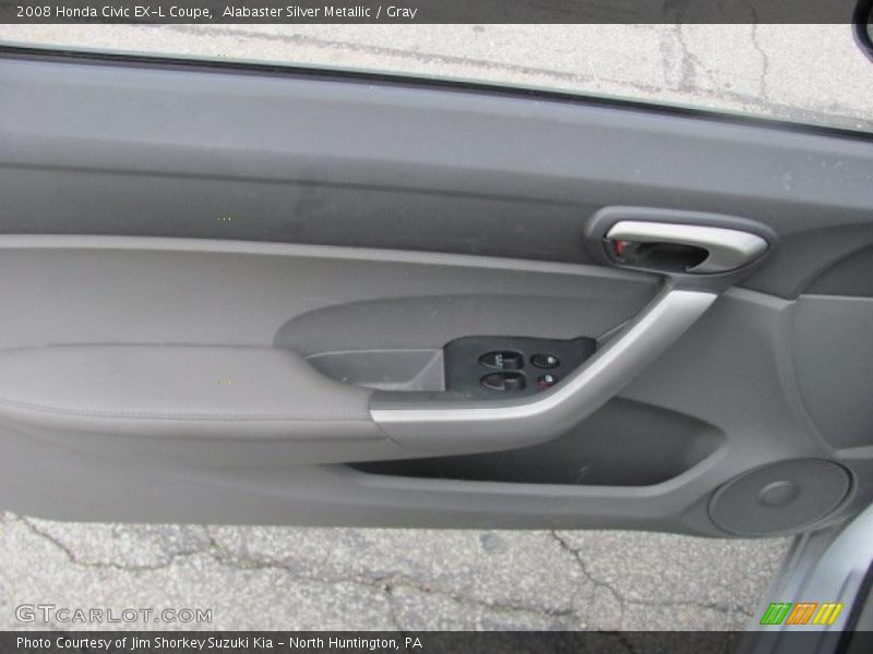 Alabaster Silver Metallic / Gray 2008 Honda Civic EX-L Coupe