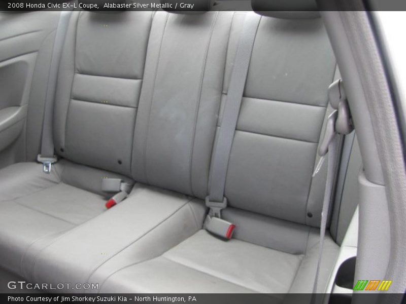 Alabaster Silver Metallic / Gray 2008 Honda Civic EX-L Coupe