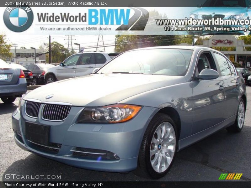 Arctic Metallic / Black 2007 BMW 3 Series 335xi Sedan