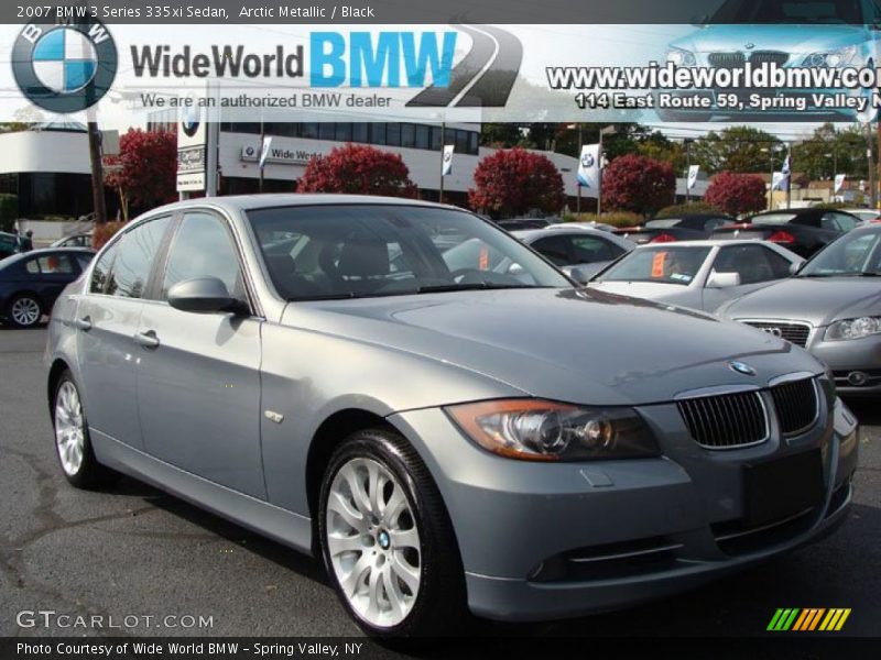 Arctic Metallic / Black 2007 BMW 3 Series 335xi Sedan