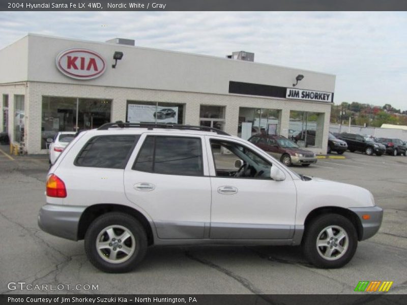 Nordic White / Gray 2004 Hyundai Santa Fe LX 4WD