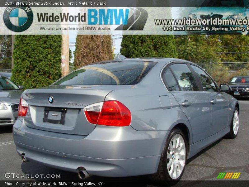 Arctic Metallic / Black 2007 BMW 3 Series 335xi Sedan