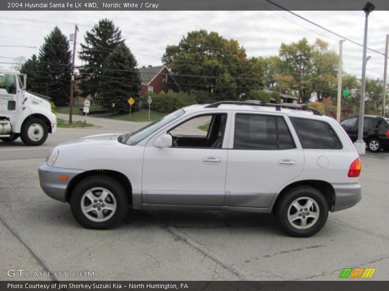 Nordic White / Gray 2004 Hyundai Santa Fe LX 4WD