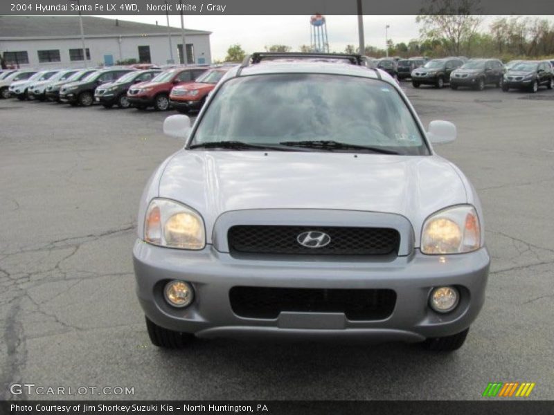 Nordic White / Gray 2004 Hyundai Santa Fe LX 4WD