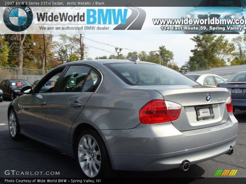 Arctic Metallic / Black 2007 BMW 3 Series 335xi Sedan