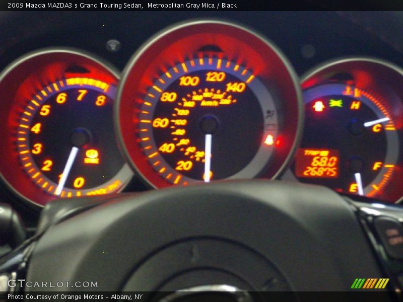Metropolitan Gray Mica / Black 2009 Mazda MAZDA3 s Grand Touring Sedan