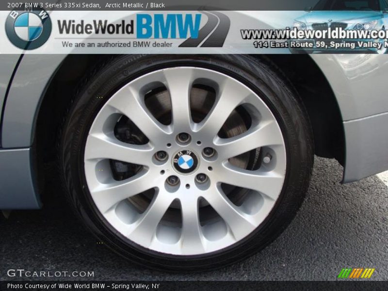 Arctic Metallic / Black 2007 BMW 3 Series 335xi Sedan