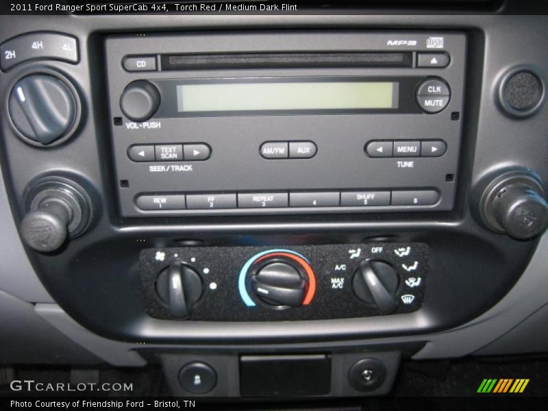 Controls of 2011 Ranger Sport SuperCab 4x4