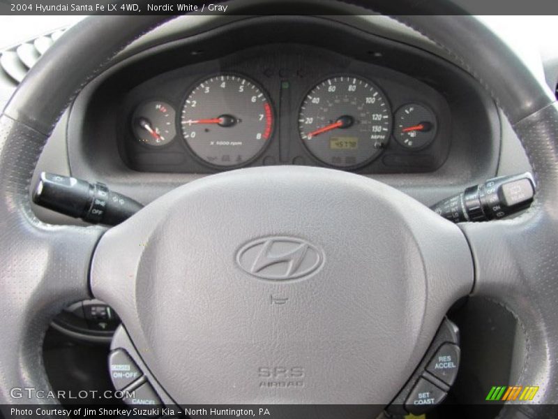 Nordic White / Gray 2004 Hyundai Santa Fe LX 4WD