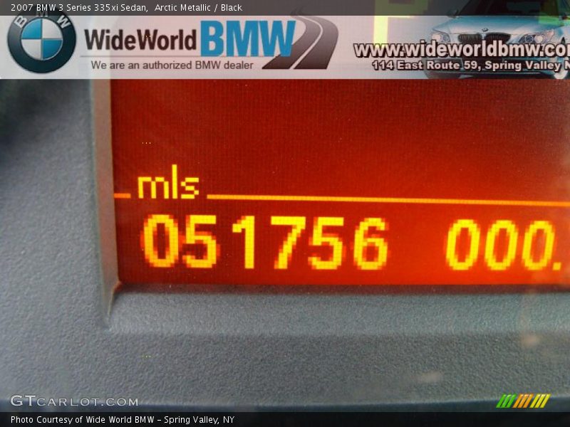 Arctic Metallic / Black 2007 BMW 3 Series 335xi Sedan