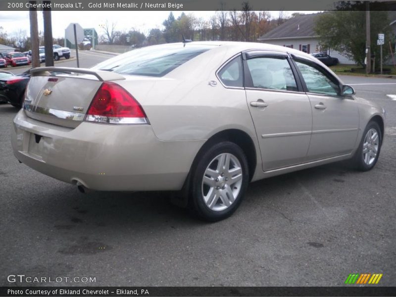 Gold Mist Metallic / Neutral Beige 2008 Chevrolet Impala LT