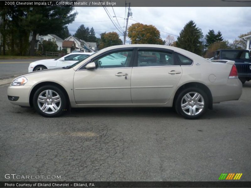 Gold Mist Metallic / Neutral Beige 2008 Chevrolet Impala LT