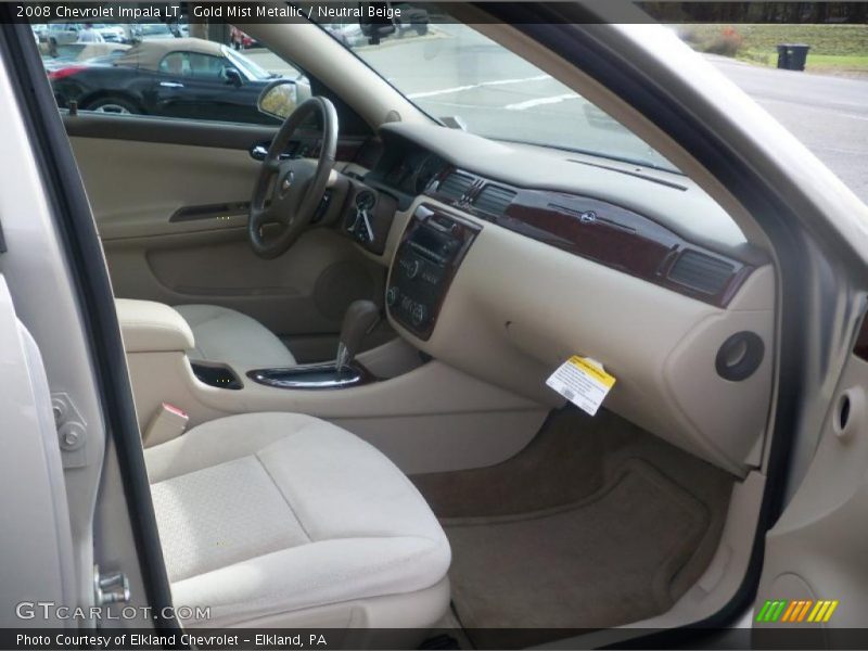 Gold Mist Metallic / Neutral Beige 2008 Chevrolet Impala LT