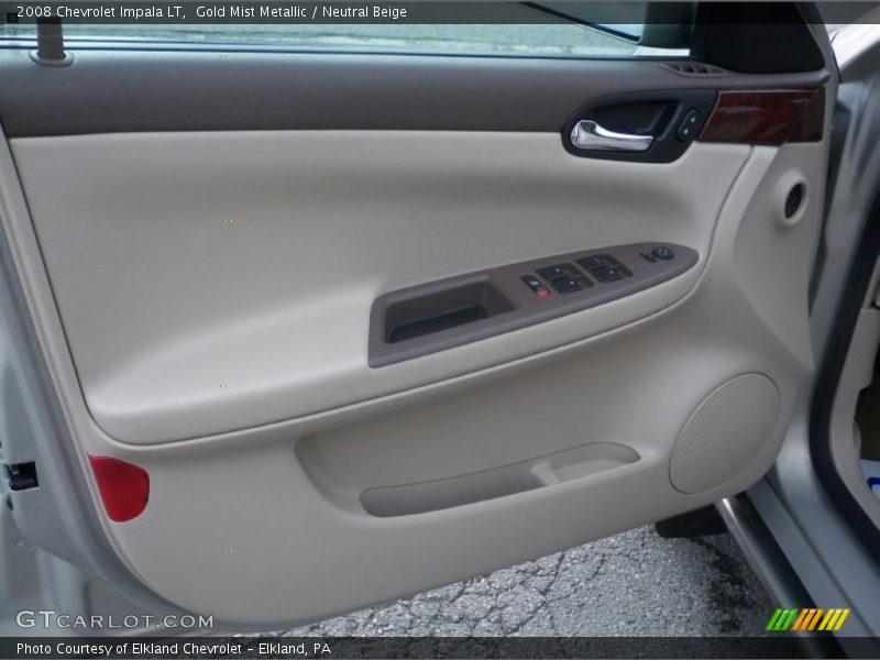 Gold Mist Metallic / Neutral Beige 2008 Chevrolet Impala LT