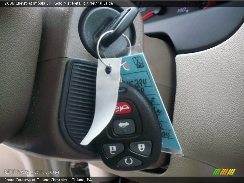 Gold Mist Metallic / Neutral Beige 2008 Chevrolet Impala LT