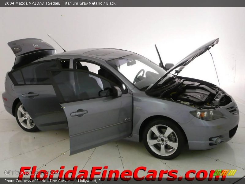 Titanium Gray Metallic / Black 2004 Mazda MAZDA3 s Sedan