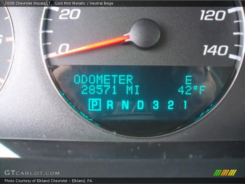 Gold Mist Metallic / Neutral Beige 2008 Chevrolet Impala LT