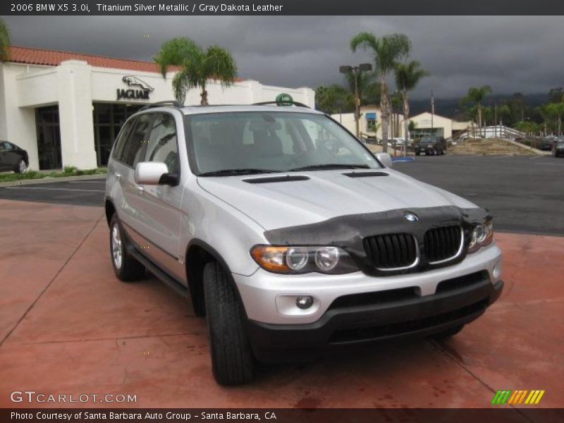Titanium Silver Metallic / Gray Dakota Leather 2006 BMW X5 3.0i