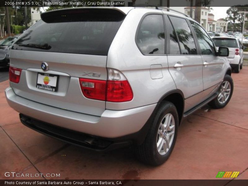 Titanium Silver Metallic / Gray Dakota Leather 2006 BMW X5 3.0i