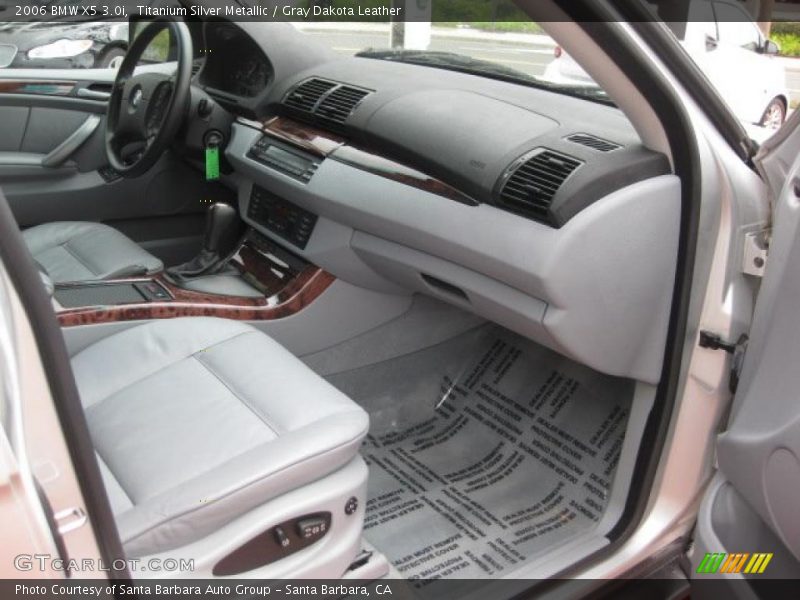 Titanium Silver Metallic / Gray Dakota Leather 2006 BMW X5 3.0i