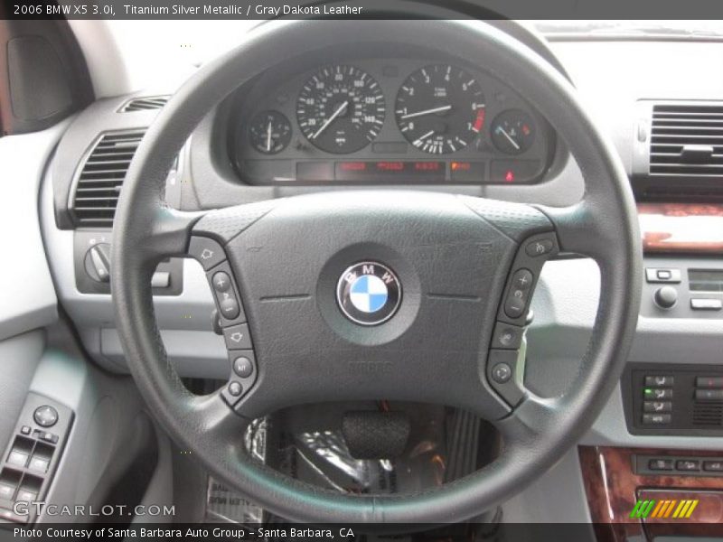 Titanium Silver Metallic / Gray Dakota Leather 2006 BMW X5 3.0i