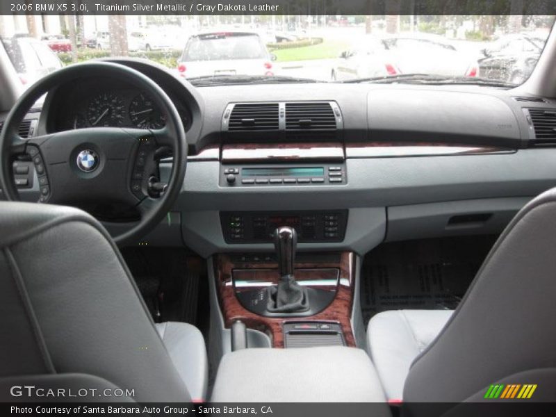 Titanium Silver Metallic / Gray Dakota Leather 2006 BMW X5 3.0i