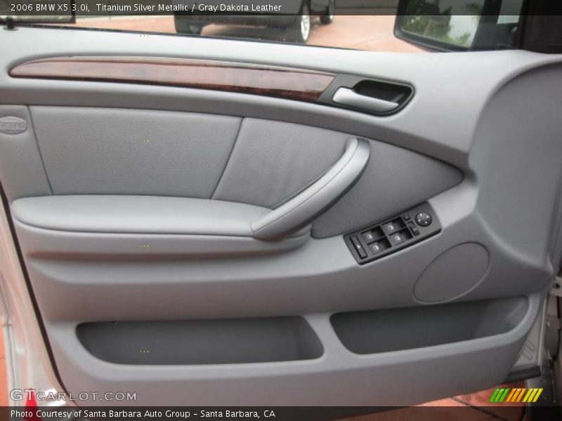 Titanium Silver Metallic / Gray Dakota Leather 2006 BMW X5 3.0i