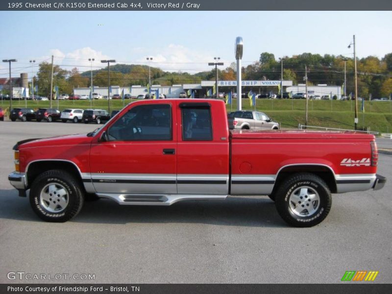 Victory Red / Gray 1995 Chevrolet C/K K1500 Extended Cab 4x4