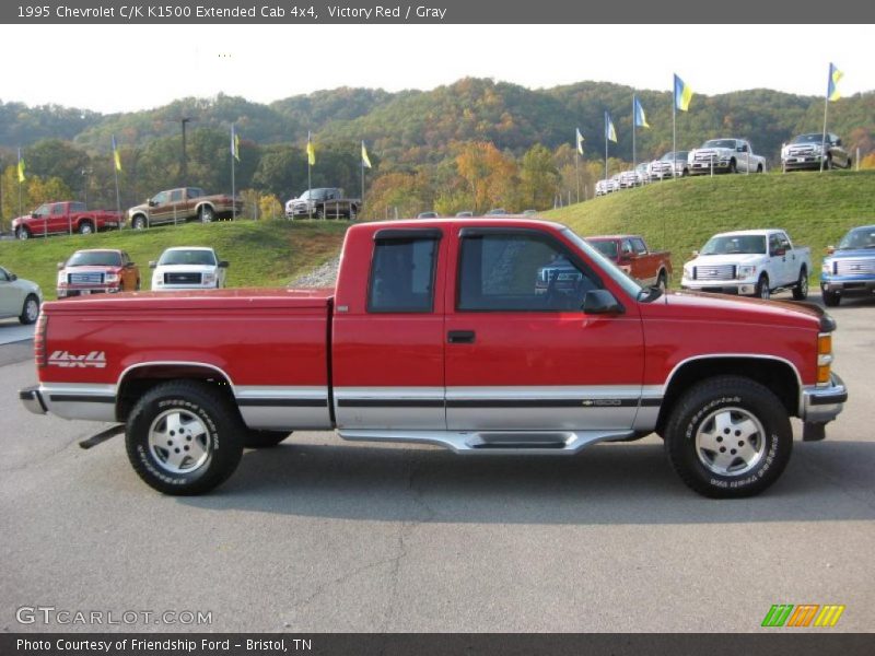 Victory Red / Gray 1995 Chevrolet C/K K1500 Extended Cab 4x4